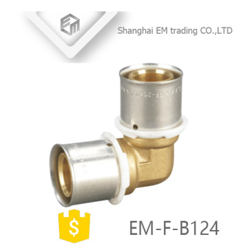 EM-F-B124 Aluminum Plastic Pipe Fitting Double PAP pipe fitting with elbow